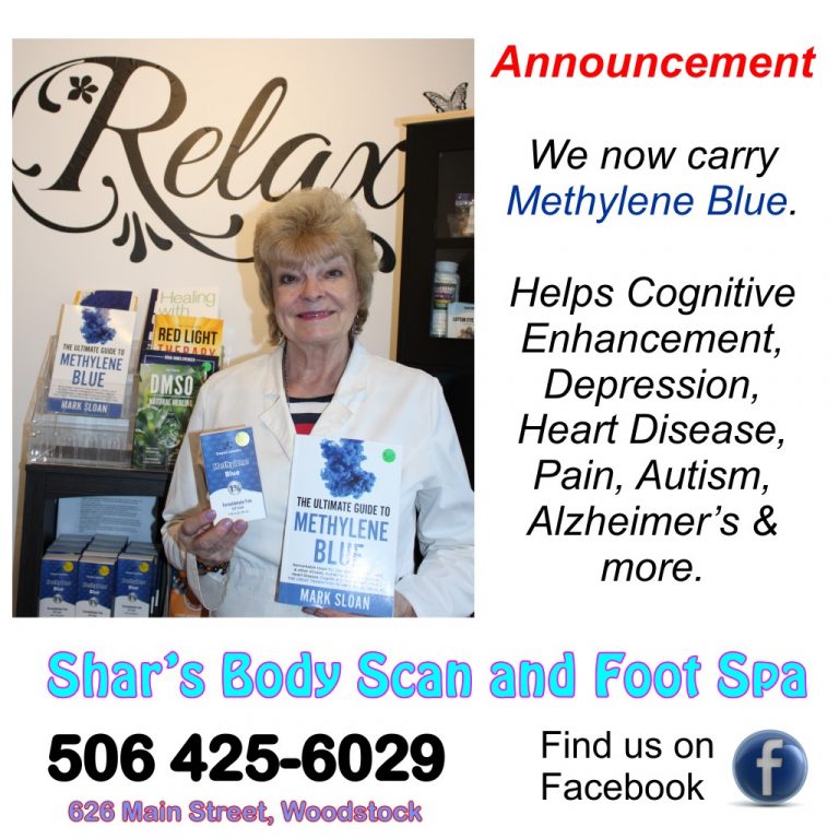 Methylene Blue now available at Shar's Spa