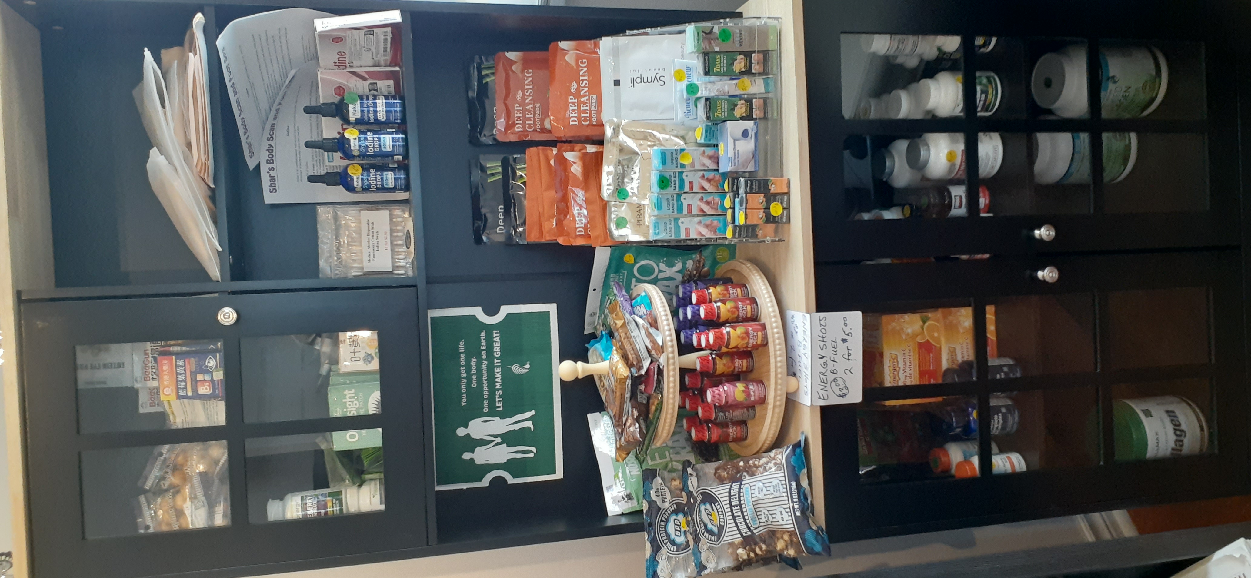 Health products on display